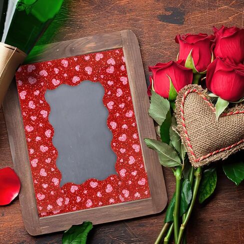 AUGSUN 70 Feet 60 Pcs Paper Valentine's Day Bulletin Board Decorations in 6 Designs, Red Pink Heart Stripe Dot Valentines Day Bulletin Board for School Classroom Office Party and Romantic Celebrations in Saudi Arabia
