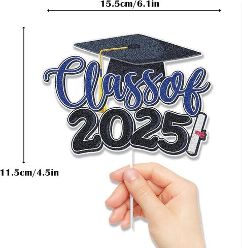فئة 2025 تخرج الكعكة توبر ، تهانينا 2025 كعكة توبر ، كبار المدارس الثانوية الدراسات العليا 2025 ديكورات حفل التخرج (أحمر) in Saudi Arabia