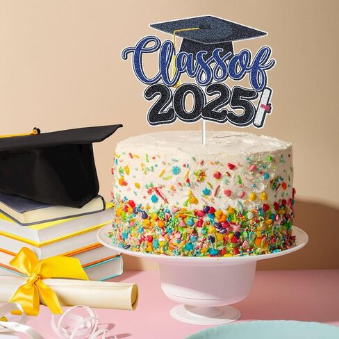 فئة 2025 تخرج الكعكة توبر ، تهانينا 2025 كعكة توبر ، كبار المدارس الثانوية الدراسات العليا 2025 ديكورات حفل التخرج (أحمر) in Saudi Arabia