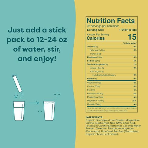 مزيج مشروبات إلكتروليت من فلافسيتي فروت بانش، 28 عبوة عصا أثناء التنقل - عبوات مسحوق إلكتروليتات صحية مصنوعة من فواكه حقيقية - مشروب مسحوق كيتو بدون سكر مضاف، خالي من الغلوتين in Kuwait