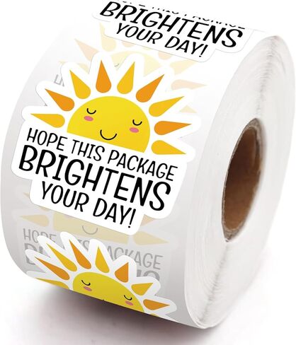 Smile You've Got Happy Mail - 500 Pack of 1.5 Inch Stickers for Friends, Customers, Small Businesses and Small Shops as Thank You and Packaging Gift Wrap Stickers in Kuwait