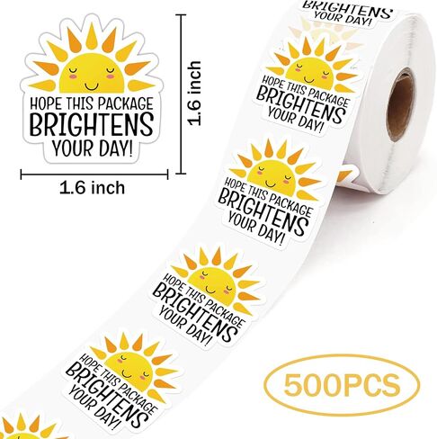 Smile You've Got Happy Mail - 500 Pack of 1.5 Inch Stickers for Friends, Customers, Small Businesses and Small Shops as Thank You and Packaging Gift Wrap Stickers in Kuwait