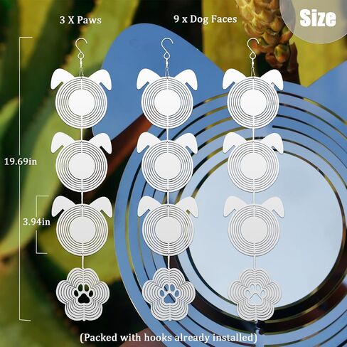 12Pcs Bird Scare Discs Set Reflective 3D Stainless Steel Wind Spinner Outdoor Garden Hanging Decor, Bird Devices Deterrent Reflectors to Scare Birds Away from Yard Patio (Sunflower and Bee) in Saudi Arabia