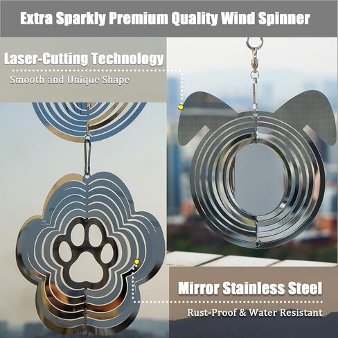 12Pcs Bird Scare Discs Set Reflective 3D Stainless Steel Wind Spinner Outdoor Garden Hanging Decor, Bird Devices Deterrent Reflectors to Scare Birds Away from Yard Patio (Sunflower and Bee) in Saudi Arabia