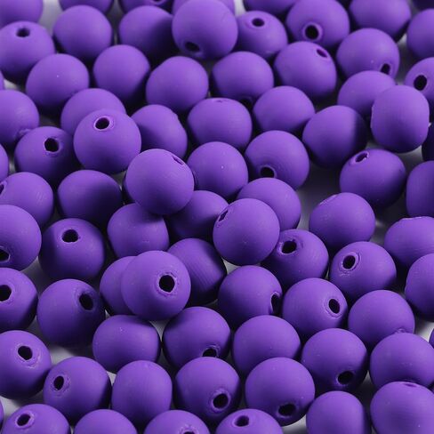 250Pcs Purple Clay Beads for Bracelets Making, 6mm Round Beads for DIY Necklace Earring Making Kit in Kuwait