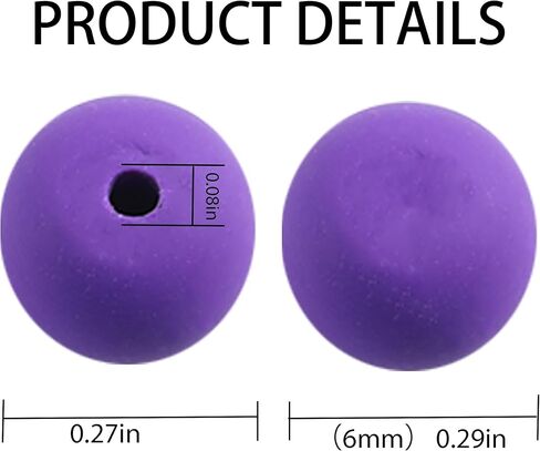 250Pcs Purple Clay Beads for Bracelets Making, 6mm Round Beads for DIY Necklace Earring Making Kit in Kuwait