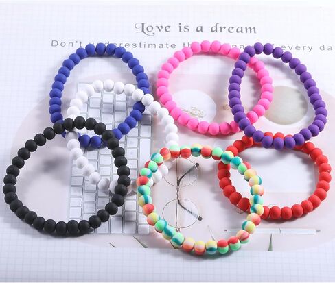 250Pcs Purple Clay Beads for Bracelets Making, 6mm Round Beads for DIY Necklace Earring Making Kit in Kuwait