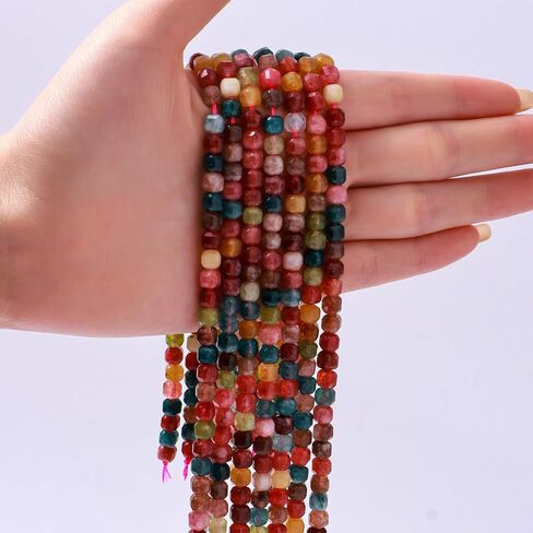 حبات الحجر التورمالين الطبيعية من التورمالين 5-5.5mm 60pcs/str مربعة مربعة مربعات الحجر الأحجار الكريمة لصنع الأقراط in Kuwait