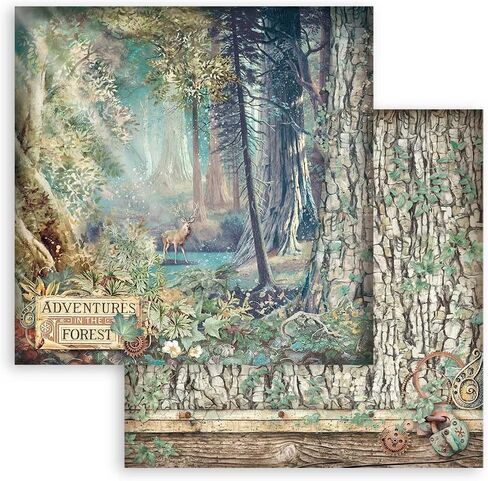 Stamperia Scrapbooking Pad-Magic Forest, Multicoloured, 12 x 12 inches in Kuwait