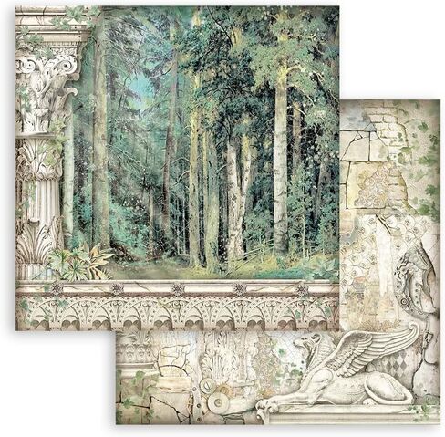 Stamperia Scrapbooking Pad-Magic Forest, Multicoloured, 12 x 12 inches in Kuwait