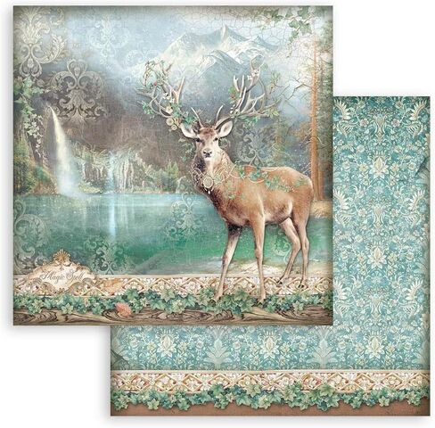 Stamperia Scrapbooking Pad-Magic Forest, Multicoloured, 12 x 12 inches in Kuwait