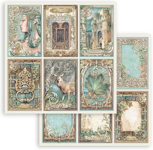 Stamperia Scrapbooking Pad-Magic Forest, Multicoloured, 12 x 12 inches in Kuwait