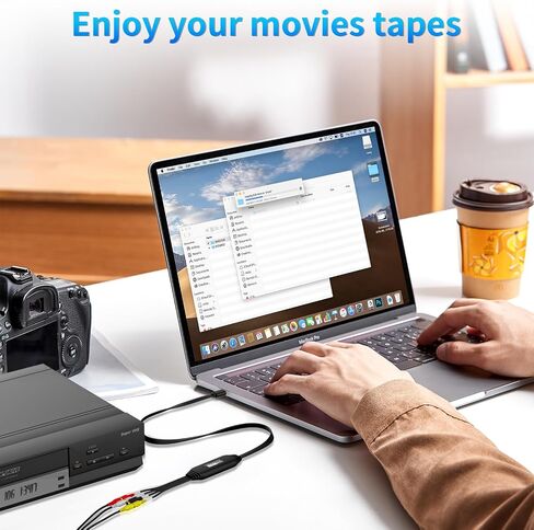USB Video Capture Card, Audio Video Converter Grabber for RCA to USB-Convert VHS Mini DV VCR Hi8 DVD Equipment to Digital Converter for PC TV Tape Player Camcorder, Male in Saudi Arabia