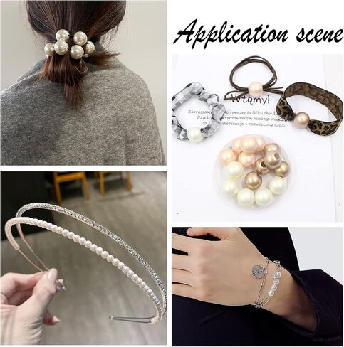 Nbeads 200 pcs حبات أكريليك أوروبية ، بؤلؤة مقلدة كبيرة من الخرز الأوروبي الخرز Rondelle Spacer لصنع المجوهرات in Kuwait