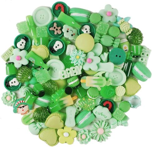 100pcs سحر الوحل لطيف حلوى البلاستيك حبات الفاكهة حلوى الآيس كريم سحر دمية الدمية in Kuwait