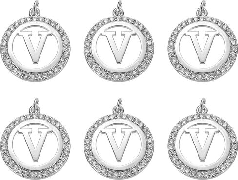 uxcell Letter Charm Bulk Initial Charm Round Alphabet Charm Pendant for Necklace Bracelet Earring Jewelry Making Diy in Saudi Arabia