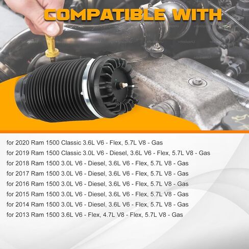 حقيبة تعليق زنبركية هوائية خلفية YDMON، متوافقة مع J-e-ep Grand Cherokee 2011-2015، ممتص صدمات الهواء الأيسر والأيمن للسيارات 68029912AE 68029911AB 68029912AC 68029912AD in Kuwait