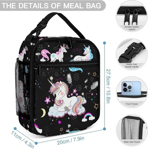 Rainbow Backpack Set School Bookbag with Lunch Bag Lightweight Pencil Case Pouch Bag (Rainbow, One Size) in Saudi Arabia