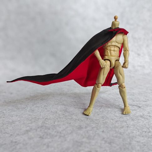 1:12 Scale Fabric Wired Buckle Cloak for 1/12 6 inches Action Figure Clothes (Black) in Kuwait