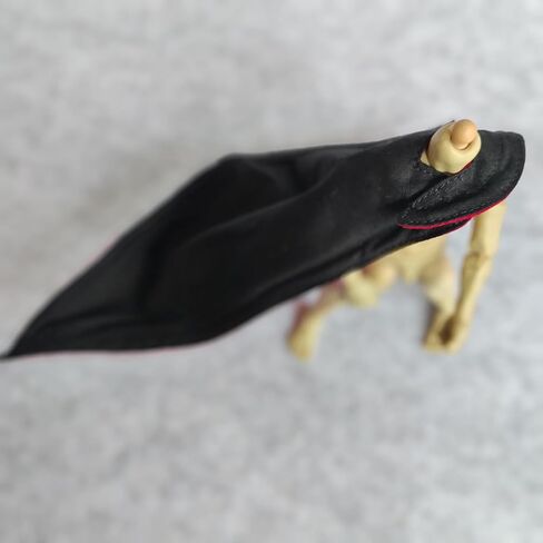 1:12 Scale Fabric Wired Buckle Cloak for 1/12 6 inches Action Figure Clothes (Black) in Kuwait