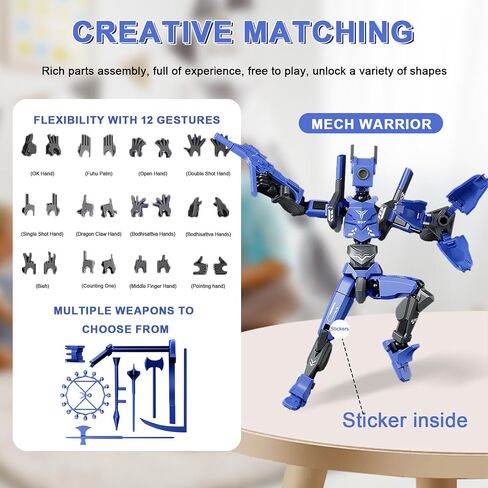 Sentinel 13 Action Figure Generation Sixth Generation 13 Magnetic T13 magnical multived multiped Robot PVC Model مع ملصقات DIY متعددة الأسلحة ذات الأسلحة الدوارة (RED) in Saudi Arabia