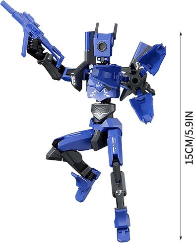 Sentinel 13 Action Figure Generation Sixth Generation 13 Magnetic T13 magnical multived multiped Robot PVC Model مع ملصقات DIY متعددة الأسلحة ذات الأسلحة الدوارة (RED) in Saudi Arabia