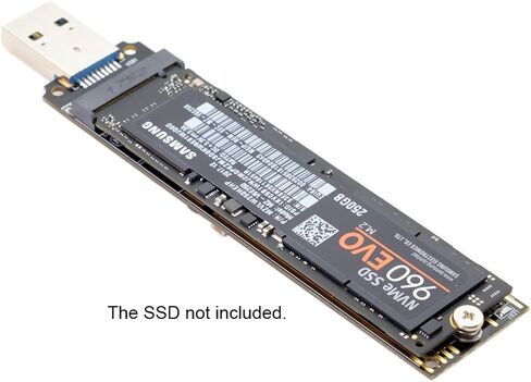 ChenYang USB 3.2 to M.2 NVME/SATA SSD Enclosure Reader,USB 3.2 Gen 2x2 20Gbps Tool Free Enclosure Adapter Support 2242/2260/2280mm with RTL9220 Chipset in Kuwait