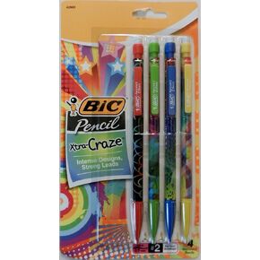 Bic Mpwxdp41-T-Blk Xtra-Craze™ Pencil 4 Count