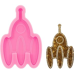 قالب راتنج القالب السيليكون الصاروخي اللطيف لقالب مركبة الفضاء DIY مركبة الفضاء راتنجات الايبوكسي الصل