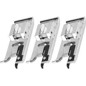 3pcs قدم الخياطة قدم الخياطة ، أقدام الخياطة المنخفضة شانك ملبد بالغيوم مكبس قدم الخياطة سستة القدمين قدم القدمين لمكافحة مغني الأخ وأكثر من ذلك أجزاء آلية الخياطة