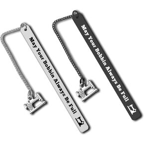 Sewing Lovers Gifts 2Pcs Inspirational Bookmark for Seamstress Sewer Quilting Gifts for Quilters Sewing Gifts for Designer Quilting Metal Book Marker Gift for Quilters Mom Grandma Friends Wife