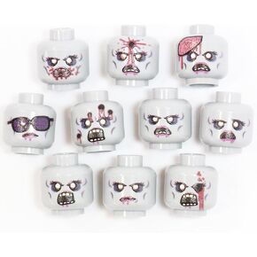 Female Zombie Head Pack for Minifigs