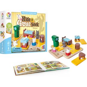 SmartGames Hide and Goat Seek - لعبة ألغاز في مرحلة ما قبل المدرسة للأعمار من 3-7 تعرض 48 تحديًا وكتابًا مصورًا إضافيًا