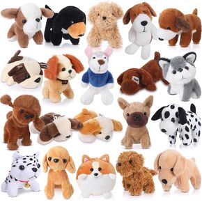sosation 20 pcs mini plush puppy puppy bulk treguation gift dog party form gift toy soft plush dog for goodie bag fillers Kids baby Show birth
