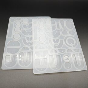 2pcs diy قرط الراتنج قوالب مجوهرات صب القوالب للمبتدئين ، قلادة قلادة الراتنج القوالب المصنوعة يدويًا لأقراط النساء ، مجوهرات الراتنج ، أداة حرفة قلادة