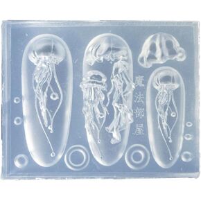 Creative Jellyfish Nail Art Moulds Silicone Dropper Mold Nail Decoration Molds Unique Manicures Moulds Silicone Silicone