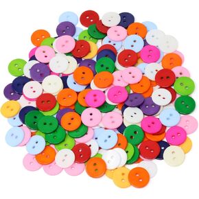 HONBAY 200PCS أزرار راتنجات راتنج 2 أزرار الثقوب الأزرار الجولة الجولة الأزرار الزخرفية للتنورات والقفازات والسترات الصوفية والقمصان والقبعات والأوشحة وعصابات الرأس وغيرها من المشاريع الحرفية