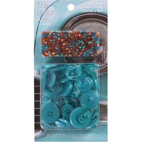 Blumenthal Lansing 10000BA76 Favorite Findings Sewing Supplies Craft Buttons, 1.6 Oz, Metallic Collection