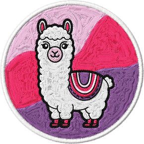 Alpaca Patch for Clothes – Embroidered Iron on Patch for Backpack Jacket - Fabric Patches for Clothes Souvenirs & Gifts for Animal Lovers ID45095