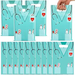 Jarthenaamcs 50pcs التخرج الممرضات تفضل الأكياس مع مقابض التقدير الممرضة علاج الحقائب البلاستي