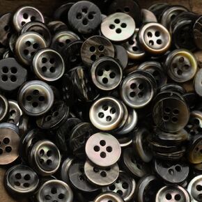 20 Pieces Genuine 11.5MM Mother of Pearl Buttons for Shirts Dresses Polo DIY Craft with 2.4MM Thickness MOP Shirt Buttons (White)
