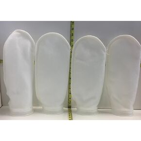 4 Filter Socks 200 Micron - 7 inch Ring 16 inch Long – 4 Pack- Long - Aquarium Felt Filter Bags - Custom Made in The USA 7 x 16 Premium Heavy Duty