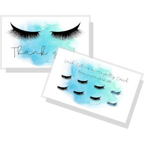 Boutique Marketing LLC Lash Extension Loyalty Cards ، 50 Pack ، 3.5 × 2 بوصة العمل