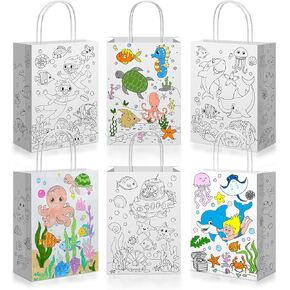 Yaomiao 24 PCS أكياس التلوين الديني يسوع يحبني الأكياس الورقية ملون خاص بك مسيحيات DIY Craft VBS هدية الكاثوليكية كرافت الورق القابلة لإعادة الاستخدام حمل الجزء الأكبر لحفلات مدرسة الأحد في الفصول الدراسية