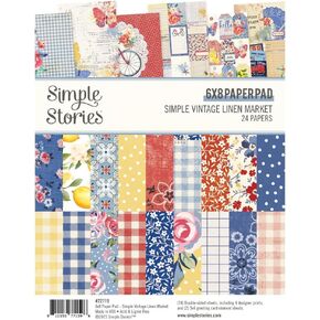 القصص البسيطة لوحة الورق على الوجهين 6 "x8" 24/PKG-Simple Cinen Market