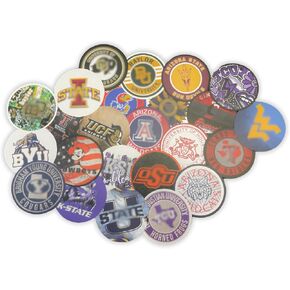 فرق كرة القدم الكلية الكبيرة 2.5 "Cardstock Freshie Rounds 24 PK Manly Sports for Men Coval Bottle Cut Outs for Moulds Bag Inserts