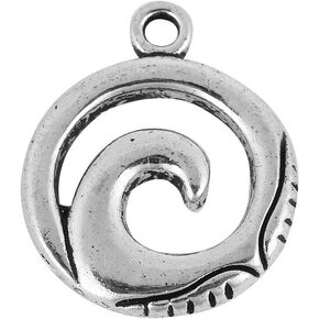 Pepperlonely 50pc سبيكة الفضة العتيقة Boho Chic Charms Charms Charms 17x14mm (5/8 "x4/8")
