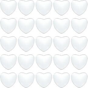 Patikil 60pcs الشفافة الزجاجية الكابوشونات على شكل قلب بلاط قبة من أجل صنع المجوهرات قلادة الصور ، واضحة