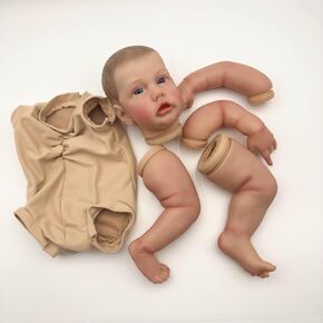Wamdoll 24inches Hawake Painted Hair Lained بالفعل مجموعات دمية نابضة بالحياة غير مكتملة Deborn Doll Doll Parts واقعية من جديد مع العديد من التفاصيل الأوردة والأبيض