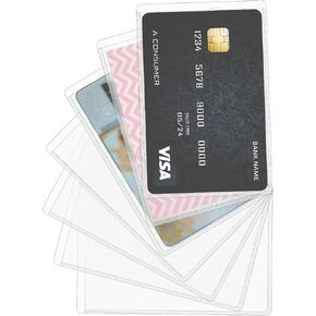 Lusofie 30pcs محامي بطاقة Medicare مقاومة للماء ، واقي بطاقة الضمان الاجتماعي العمودي ، واقي بطاقة SSN البلاستيكية ، حامل بطاقة الائتمان (Clear)